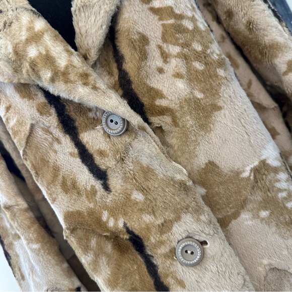 Vintage Women's 16 Faux Short Hair Fur Teddy Jacket Unique - Picture 10 of 16